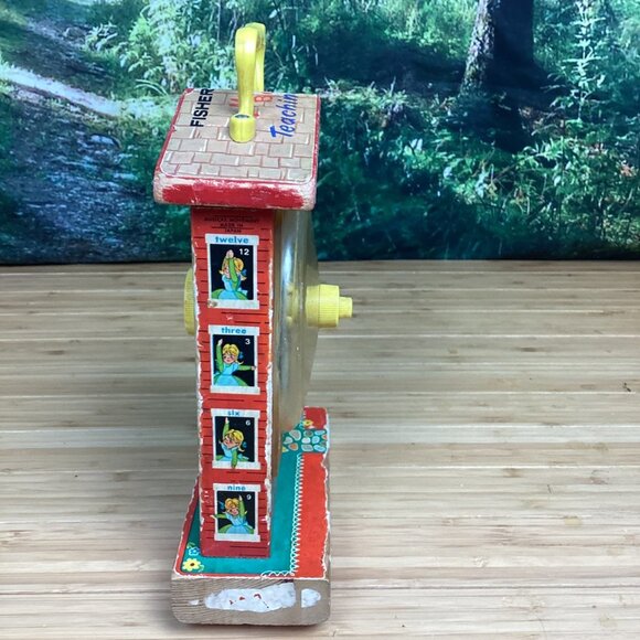 Vintage Fisher Price Teaching Clock Wind Up Musical - Picture 6 of 8